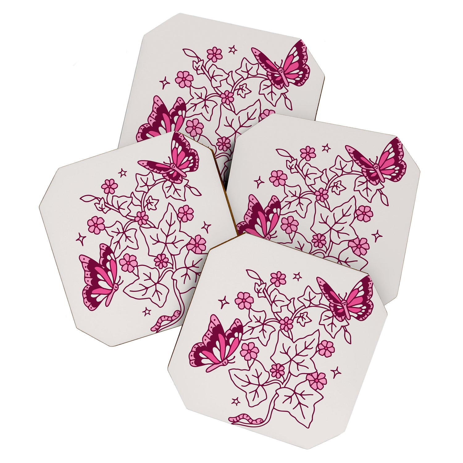 Red Ivy Coaster Gallery Image 1