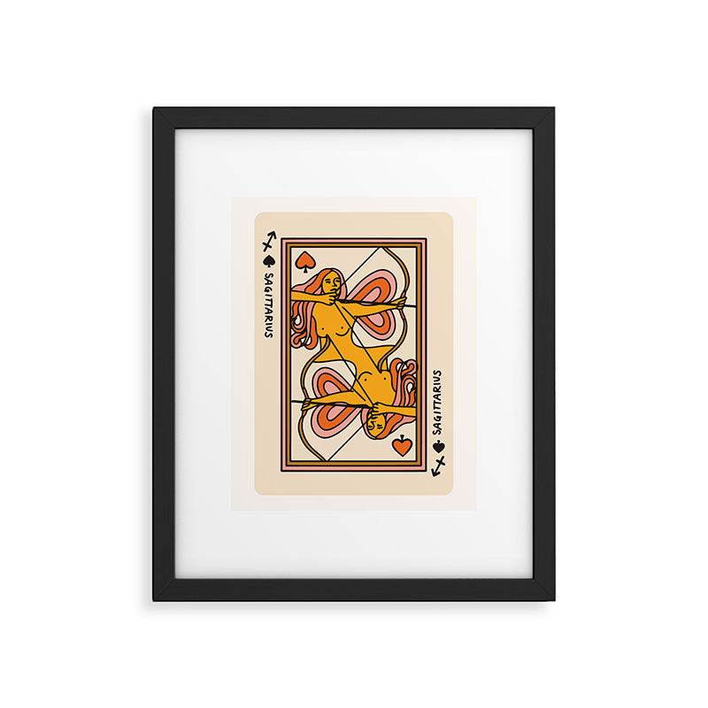 Sagittarius Playing Card Framed Art Print Gallery Image 1