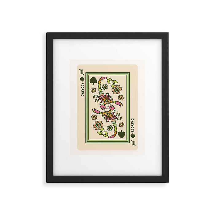 Scorpio Playing Card Framed Art Print Gallery Image 1