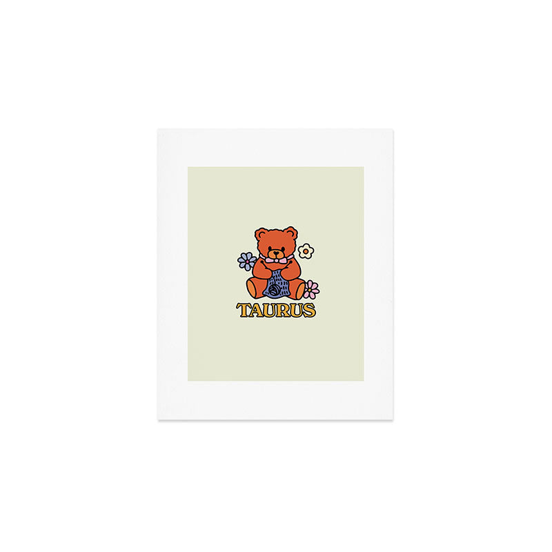Taurus Teddy Bear Art Print Gallery Image 1