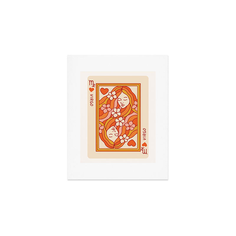 Virgo Playing Card Art Print Gallery Image 1