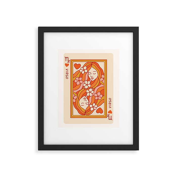 Virgo Playing Card Framed Art Print Gallery Image 1