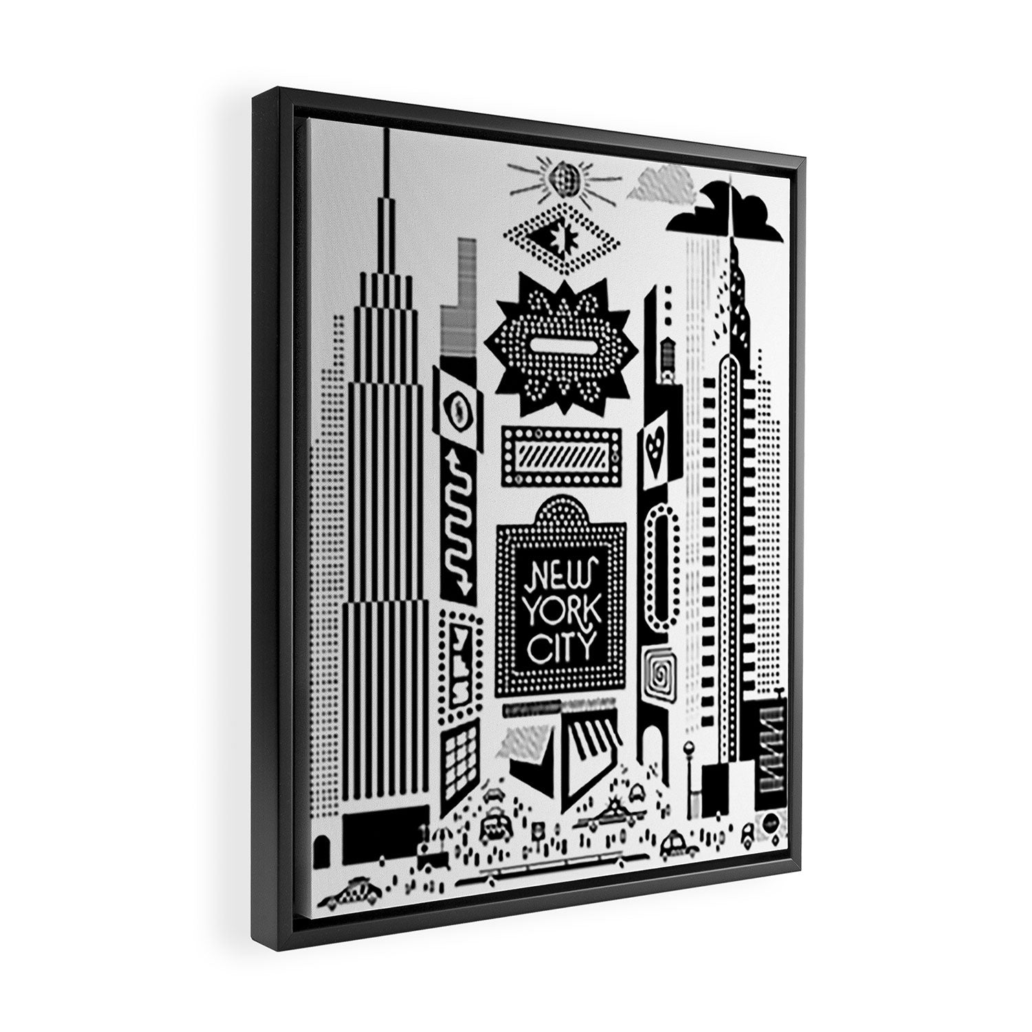 Downtown NYC Framed Canvas Print Gallery Image 2