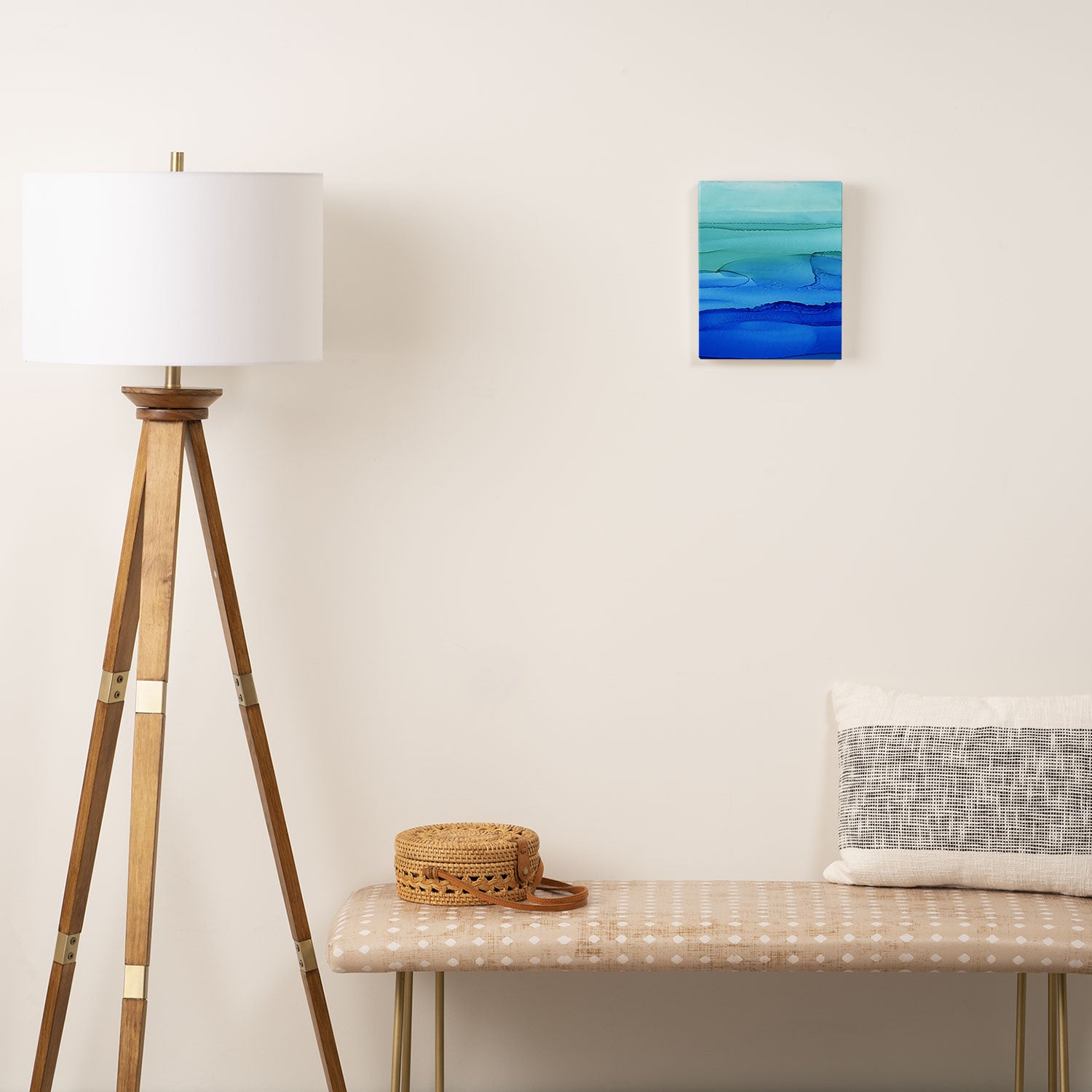 Alcohol Ink Seascape Canvas Print Gallery Image 2
