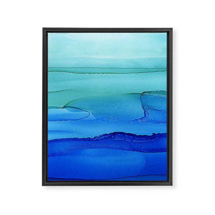 Alcohol Ink Seascape Framed Canvas Print Gallery Image 1