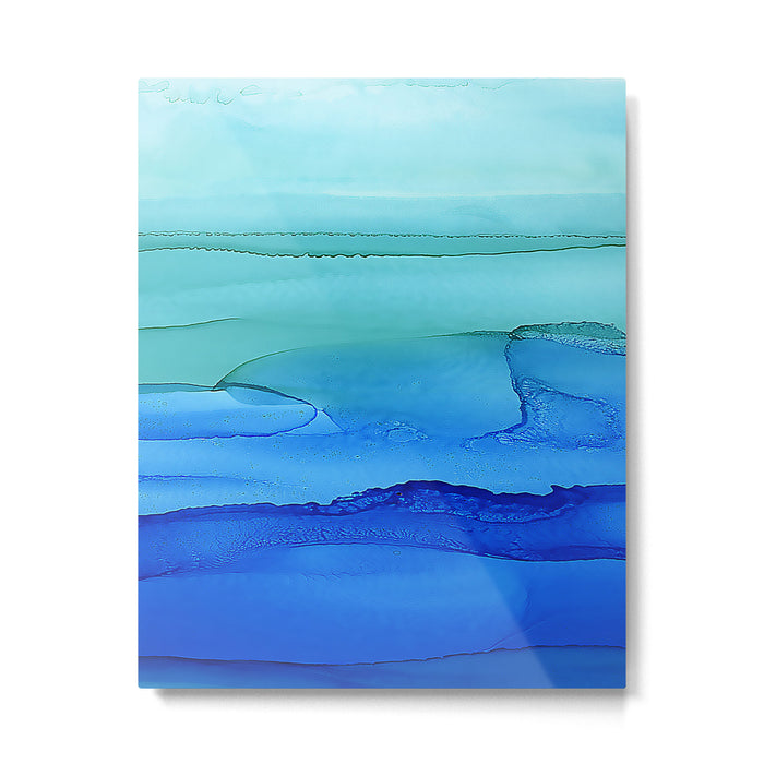 Alcohol Ink Seascape Metal Print Gallery Image 1