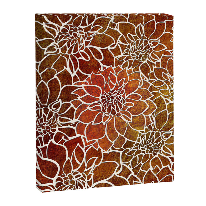 Dahlia Flower Pattern 18 Canvas Print Gallery Image 1