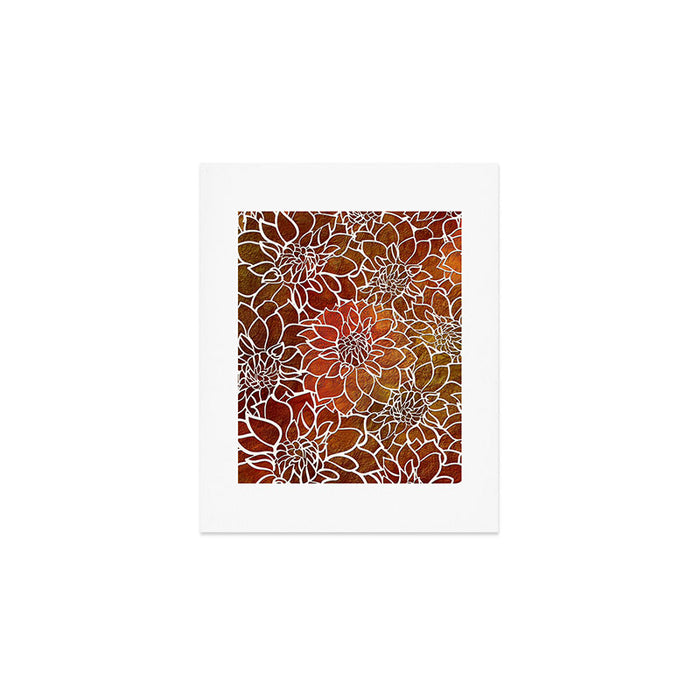 Dahlia Flower Pattern 18 Art Print Gallery Image 1