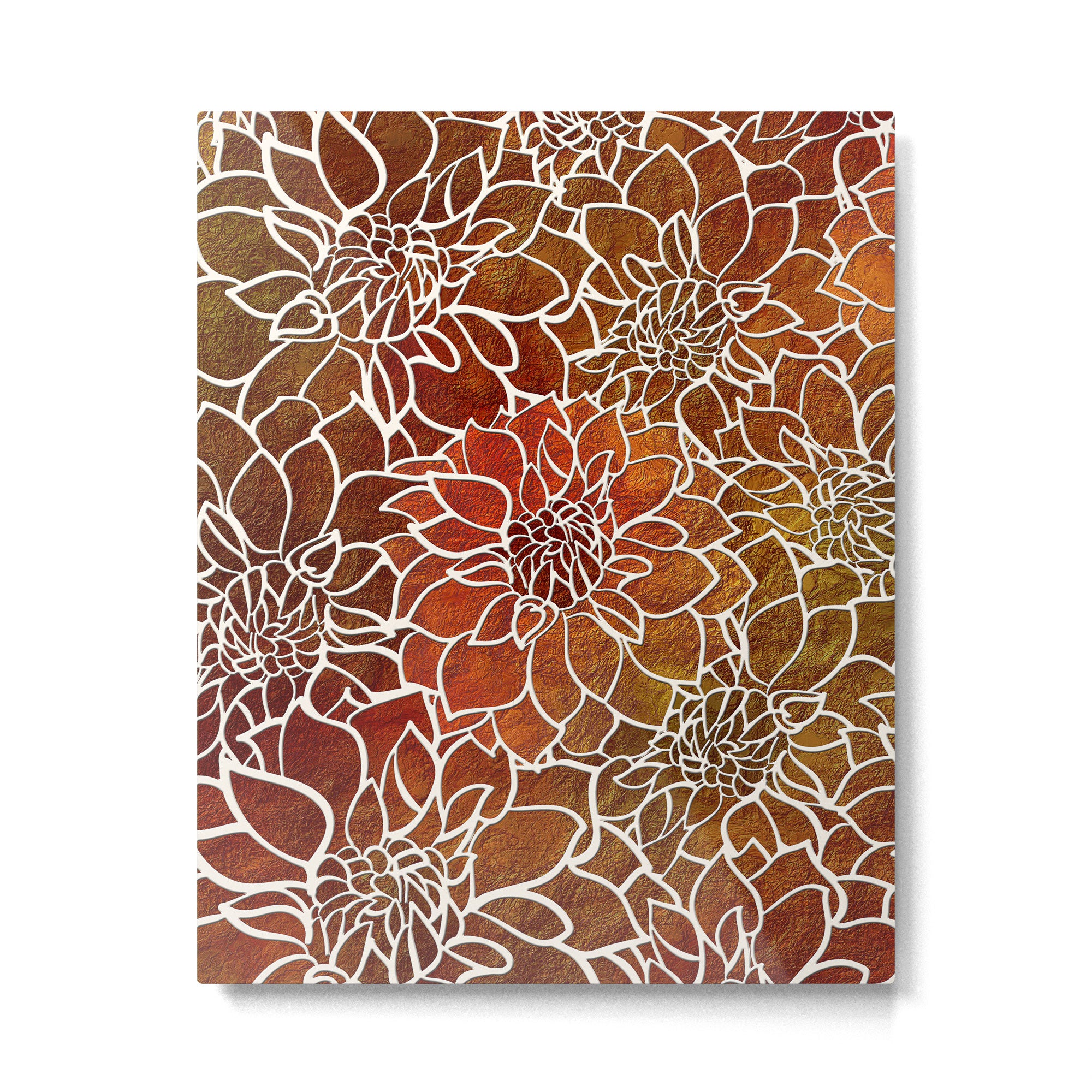 Dahlia Flower Pattern 18 Metal Print Gallery Image 6