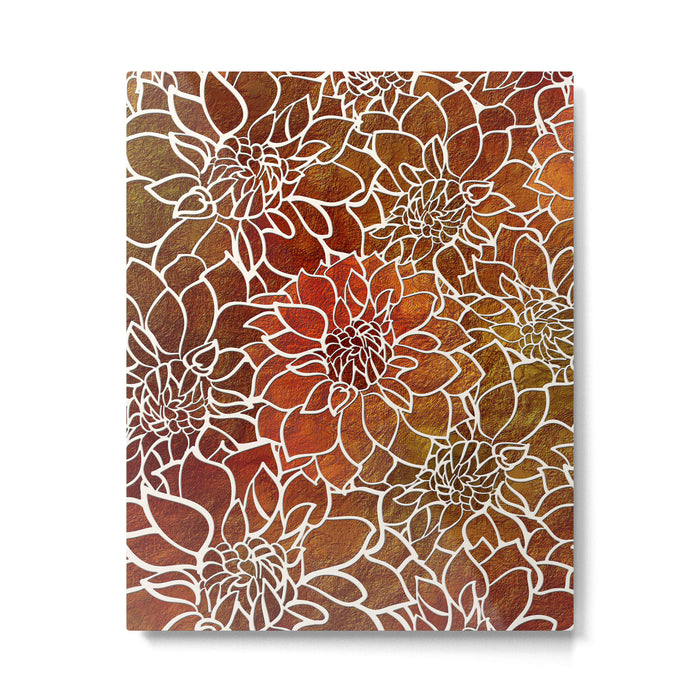 Dahlia Flower Pattern 18 Metal Print Gallery Image 1