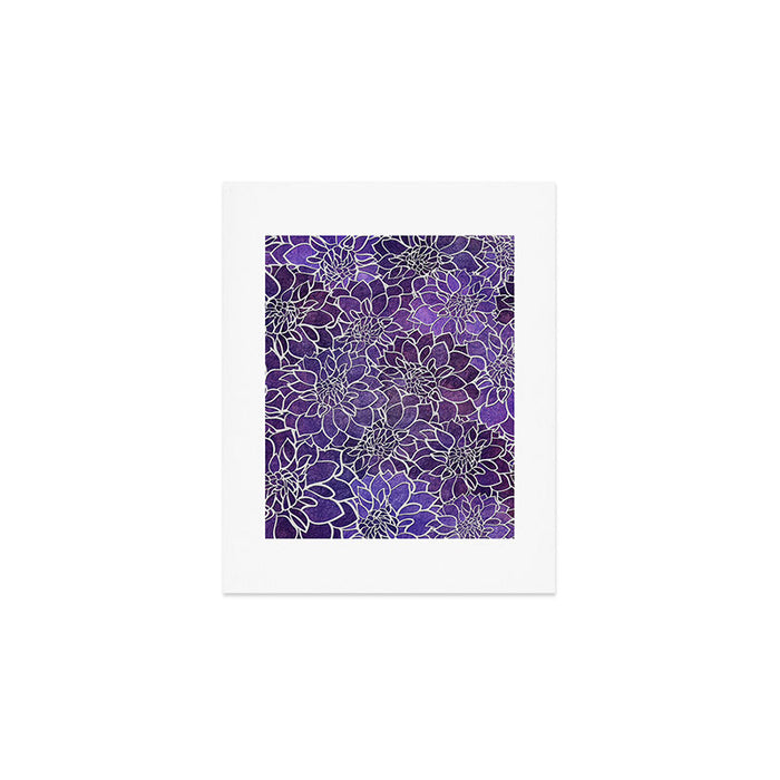 Dahlia Flower Pattern 3 Art Print Gallery Image 1