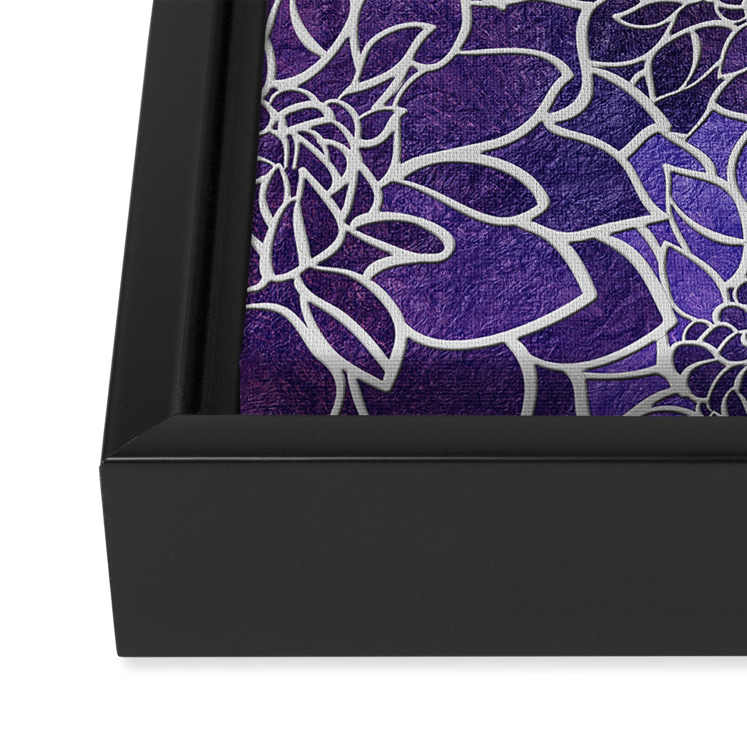 Dahlia Flower Pattern 3 Framed Canvas Print Gallery Image 3