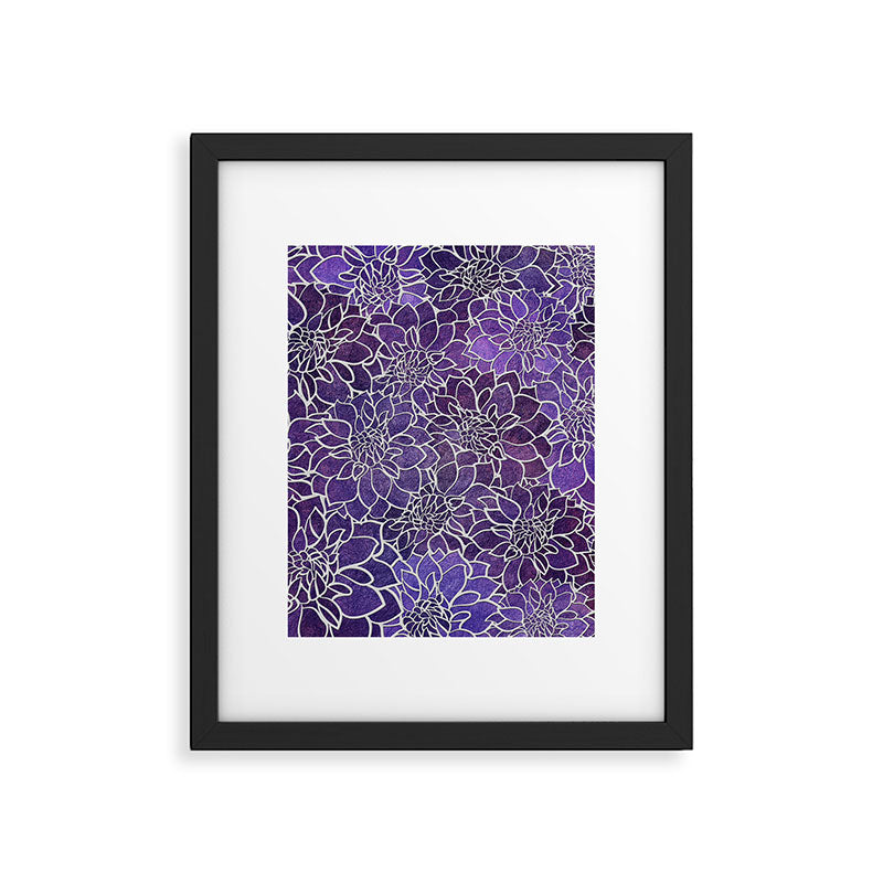 Dahlia Flower Pattern 3 Framed Art Print Gallery Image 6