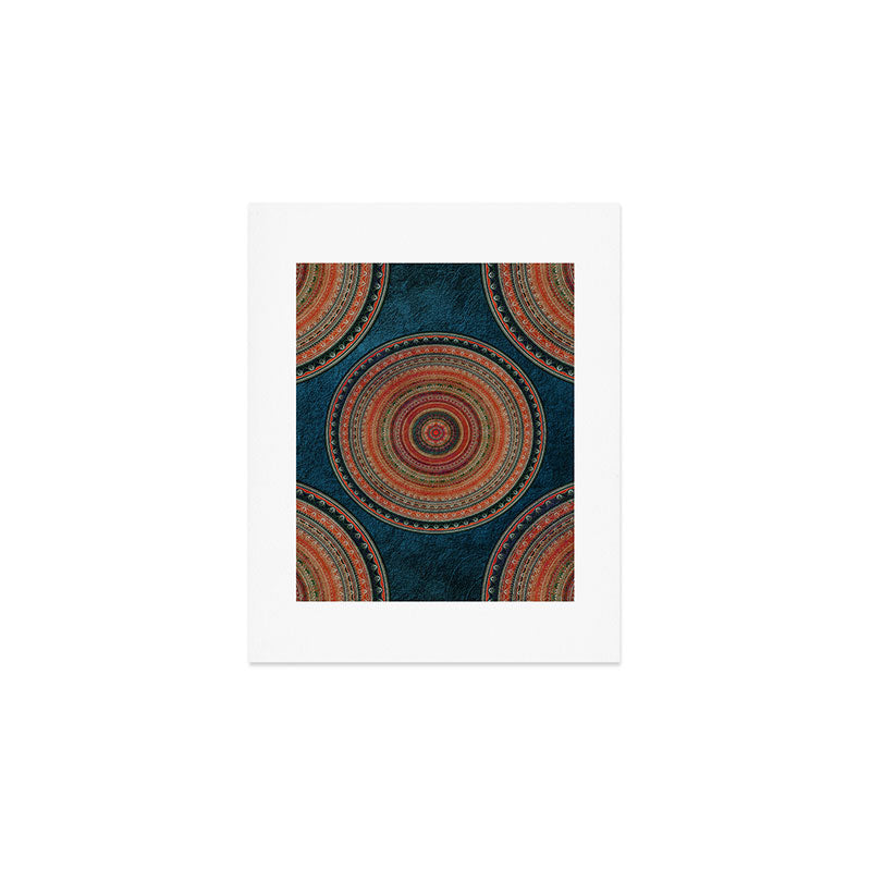 Earth Tone Colored Mandala Art Print Gallery Image 1