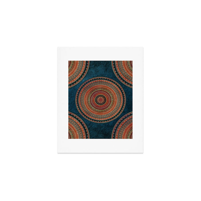 Earth Tone Colored Mandala Art Print Gallery Image 1