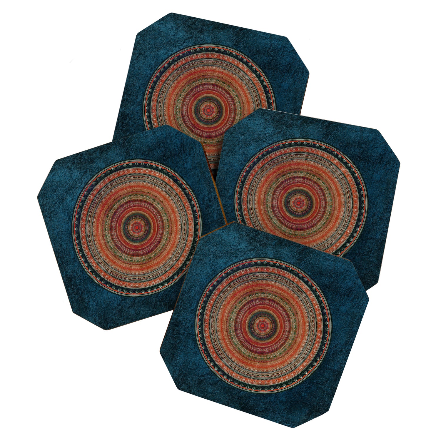 Earth Tone Colored Mandala Coaster Gallery Image 1