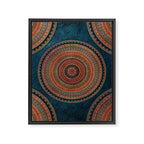Earth Tone Colored Mandala Framed Canvas Print Gallery Image 8