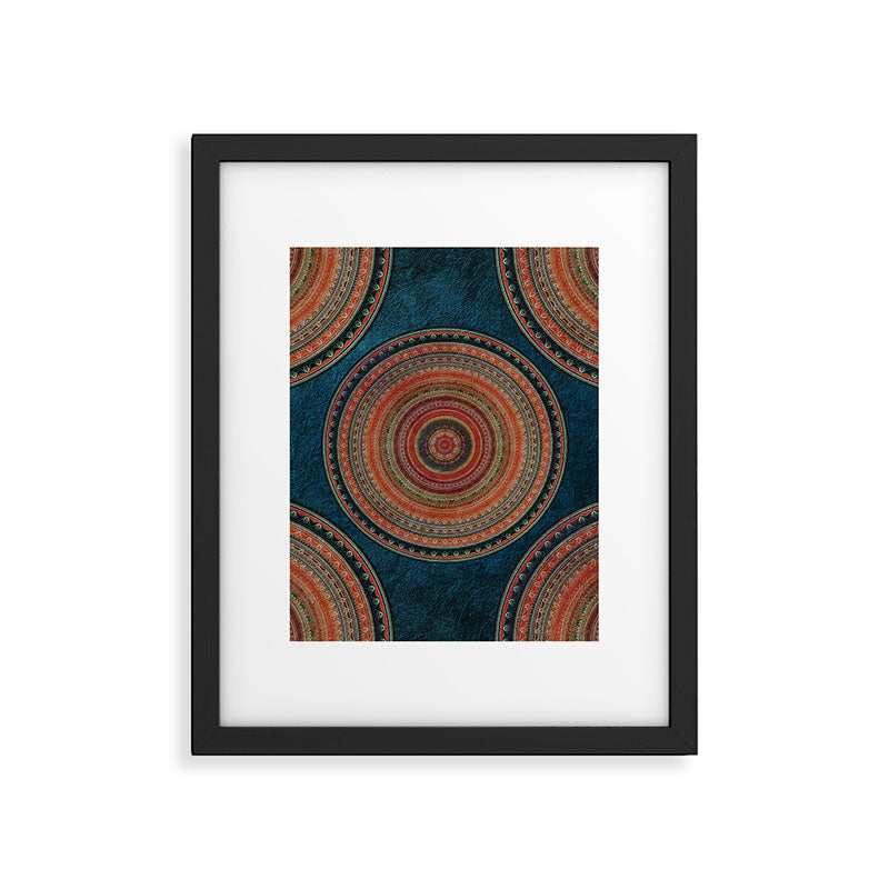 Earth Tone Colored Mandala Framed Art Print Gallery Image 6