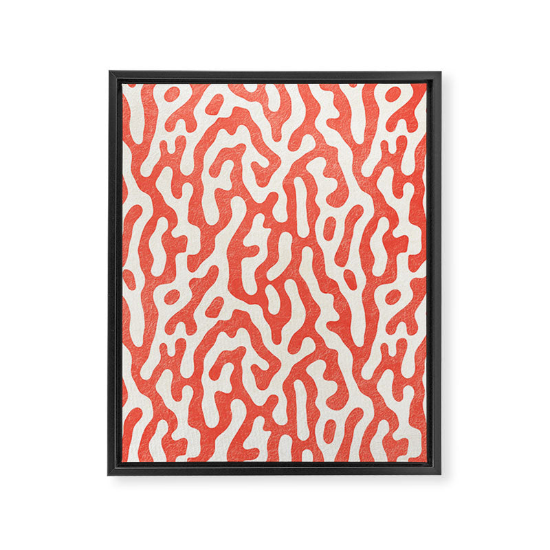 Living Coral Organic Pattern 2 Framed Canvas Print Gallery Image 8