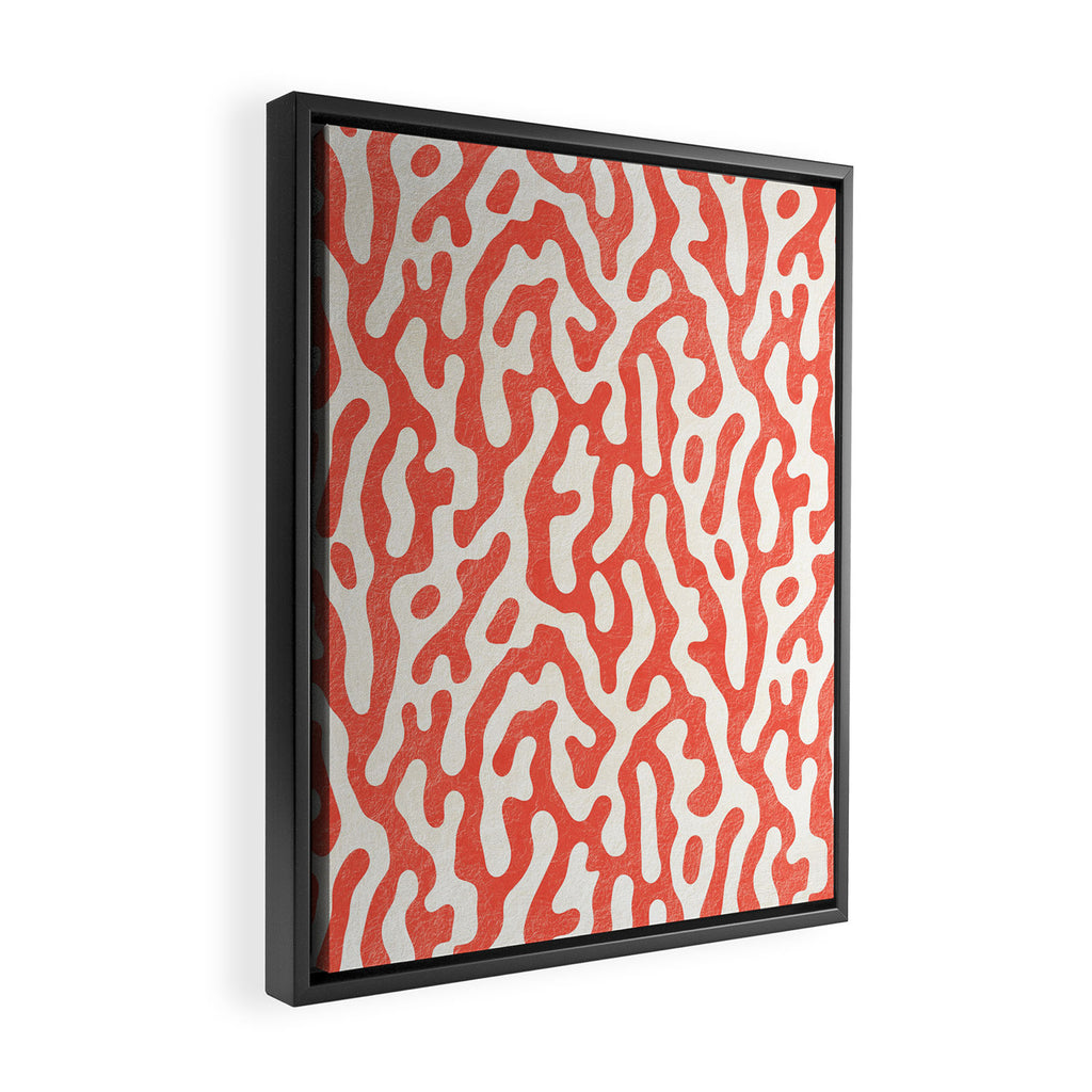 Living Coral Organic Pattern 2 Framed Canvas Print Gallery Image 2