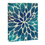 Petal Burst - Turquoise Canvas Print Gallery Image 8