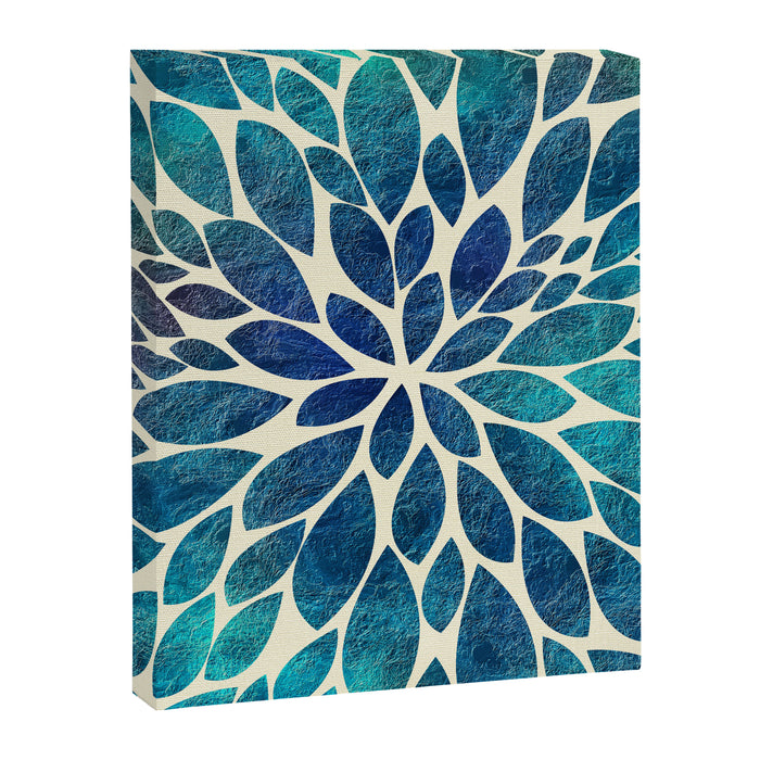 Petal Burst - Turquoise Canvas Print Gallery Image 1