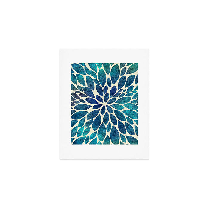 Petal Burst - Turquoise Art Print Gallery Image 1