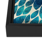 Petal Burst - Turquoise Framed Canvas Print Gallery Image 3