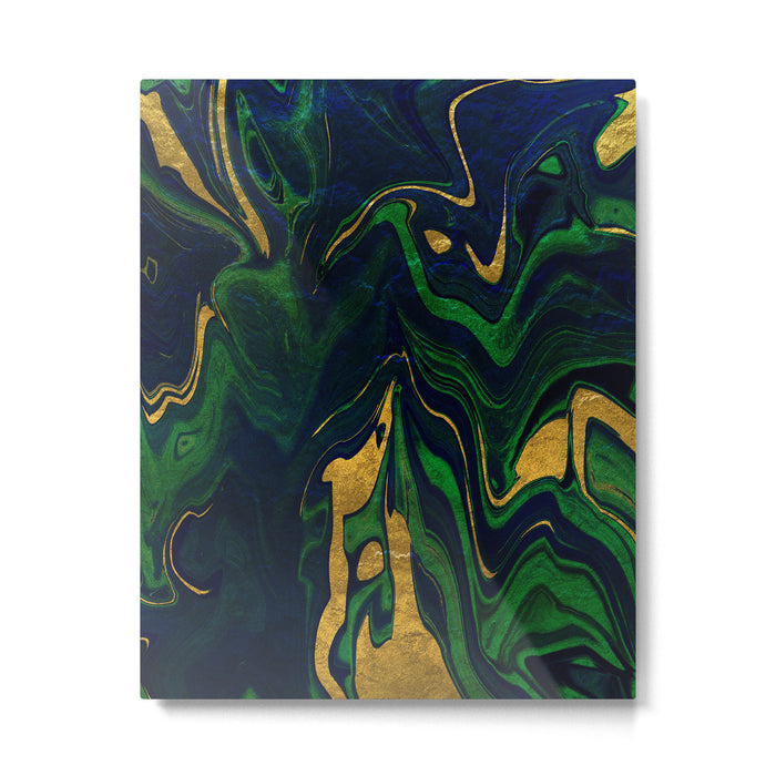 Rhapsody in Blue and Green and Gold Metal Print Gallery Image 1