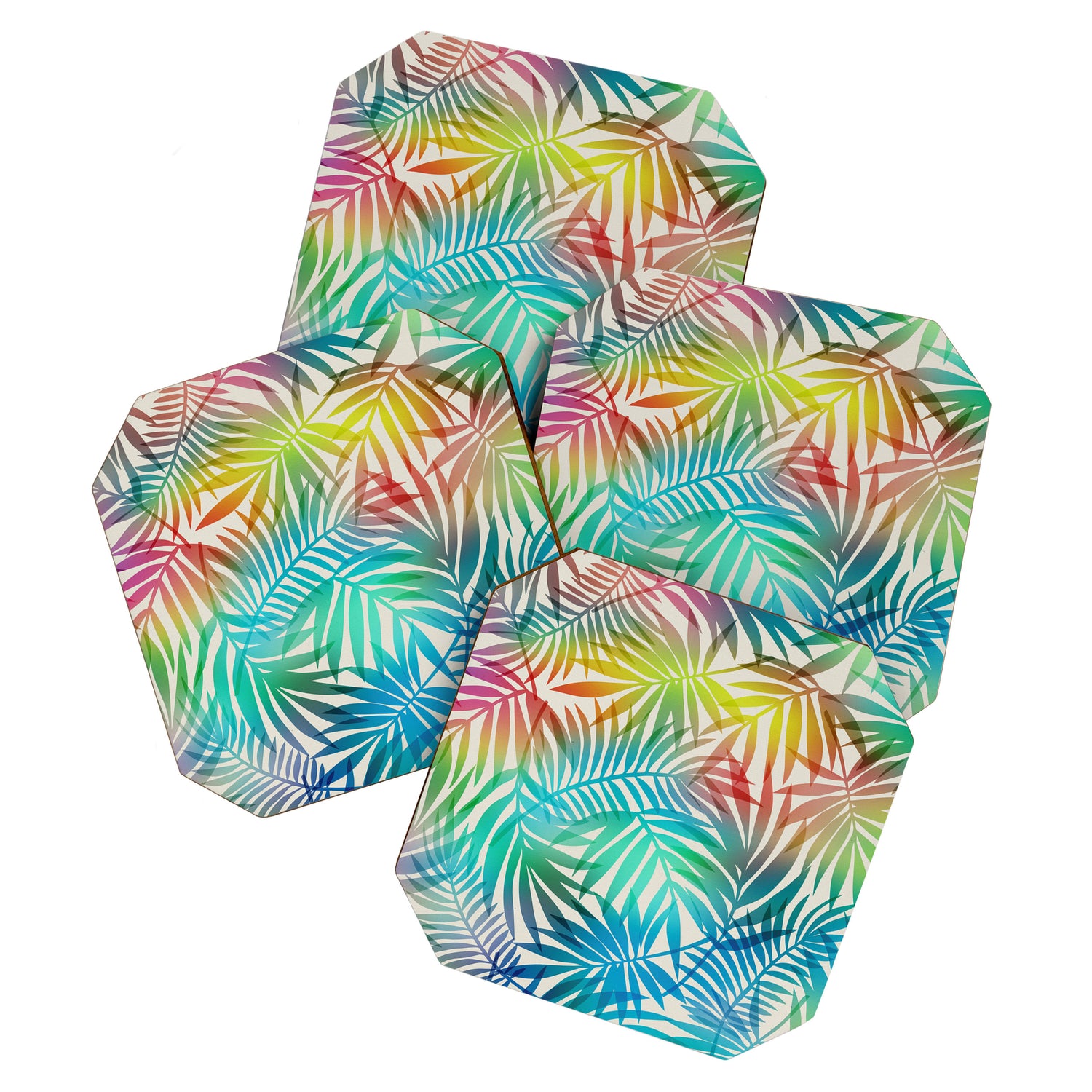 Tropical Palm Leaves Coaster Gallery Image 1