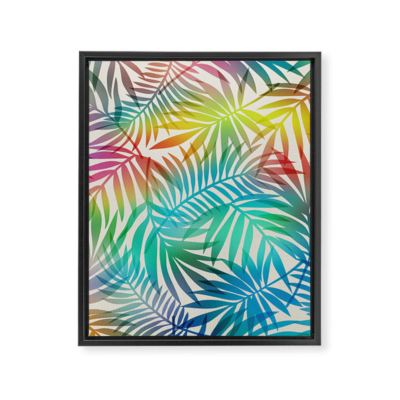Tropical Palm Leaves Framed Canvas Print Gallery Image 8