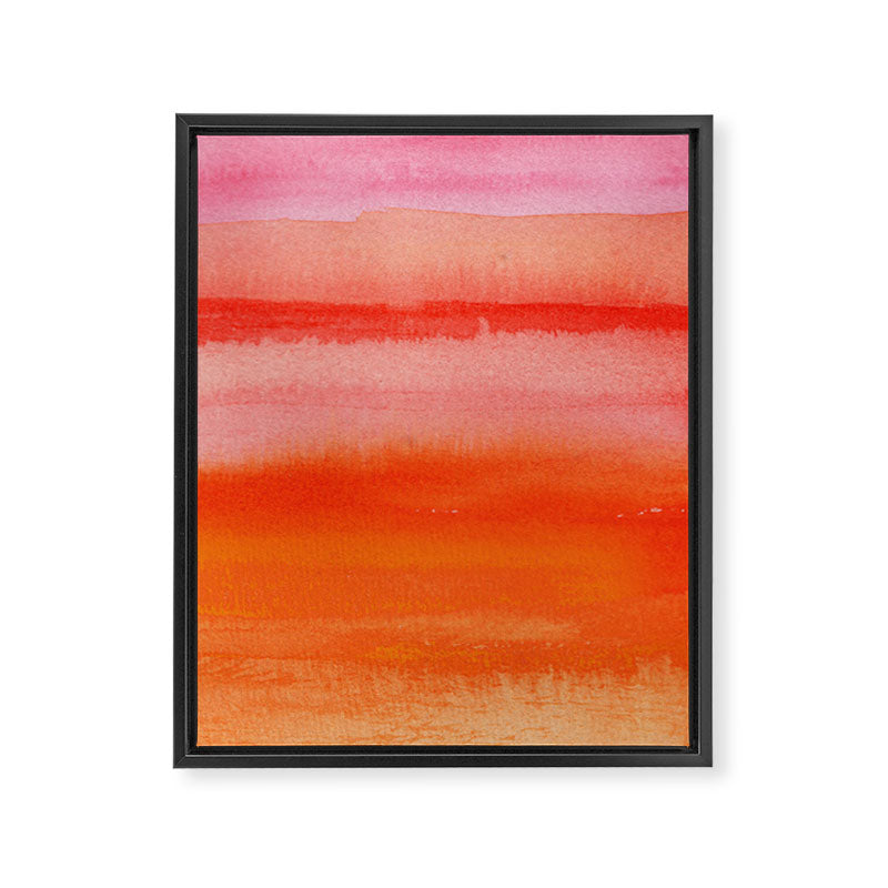 Watercolor Sunset Sky Framed Canvas Print Gallery Image 8