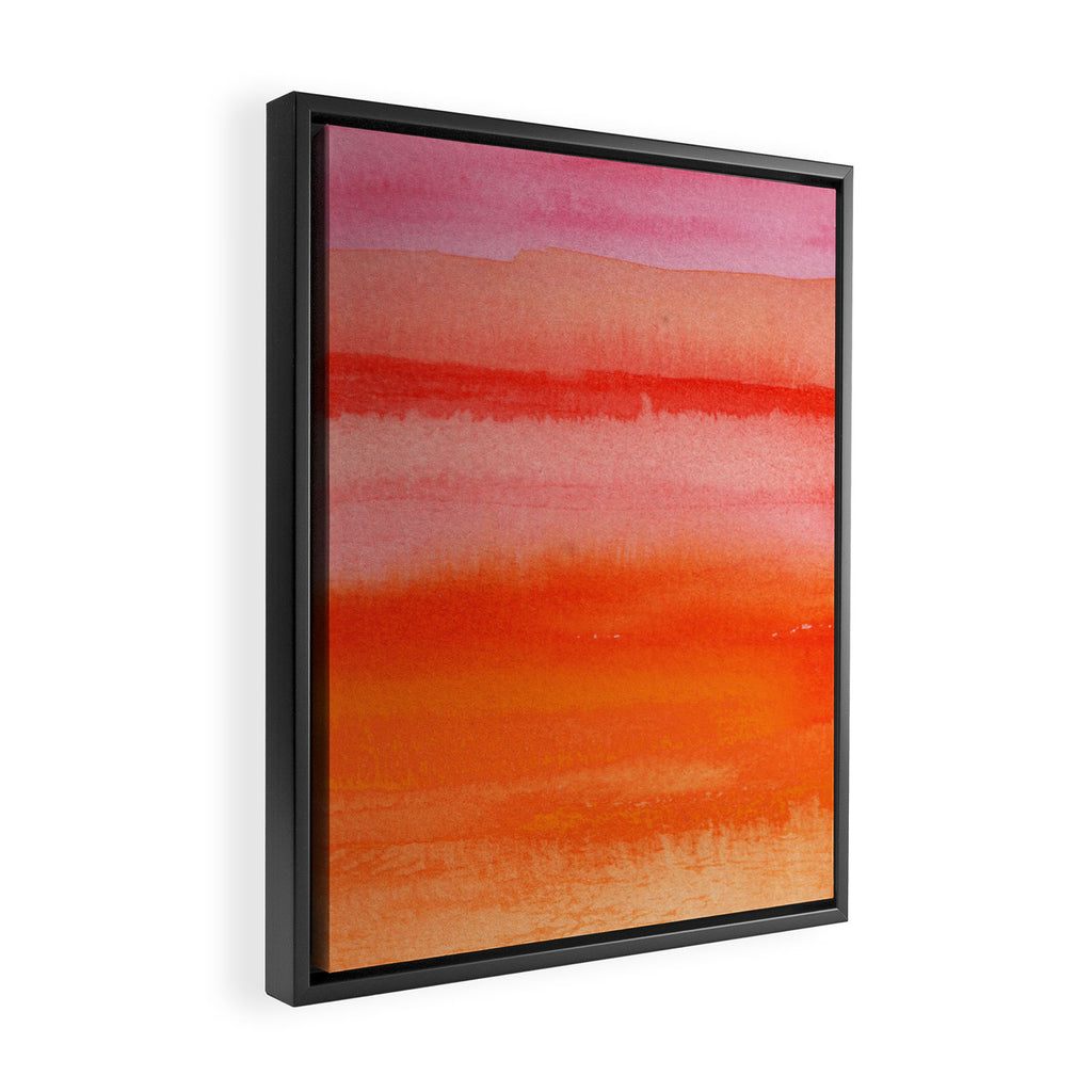 Watercolor Sunset Sky Framed Canvas Print Gallery Image 2
