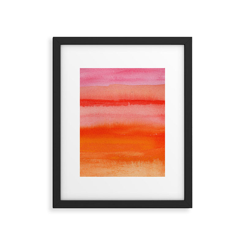 Watercolor Sunset Sky Framed Art Print Gallery Image 6