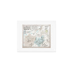 NYS Adirondack 46er Atlas Inspired area map Art Print Gallery Image 1