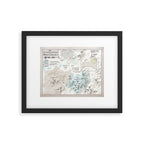 NYS Adirondack 46er Atlas Inspired area map Framed Art Print Gallery Image 5