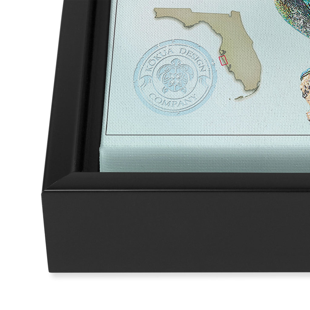 Sarasota & Siesta Key Area Map Framed Canvas Print Gallery Image 3