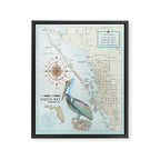 Sarasota & Siesta Key Area Map Framed Canvas Print Gallery Image 6