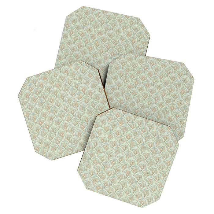 Art Deco fan pattern Coaster Gallery Image 1