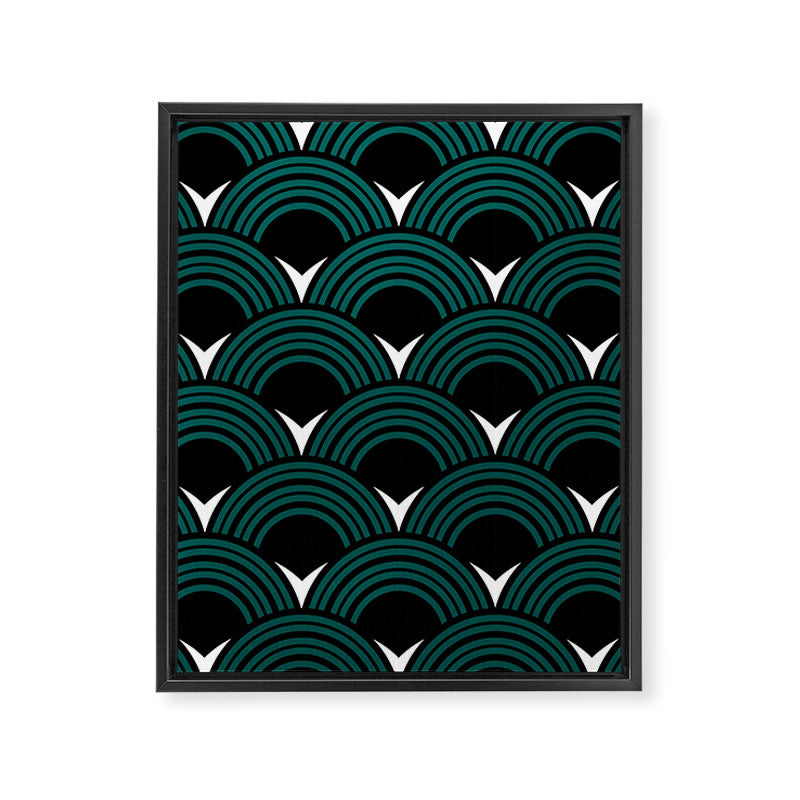 Art Deco Shell Print Framed Canvas Print Gallery Image 8