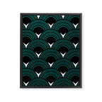 Art Deco Shell Print Framed Canvas Print Gallery Image 8