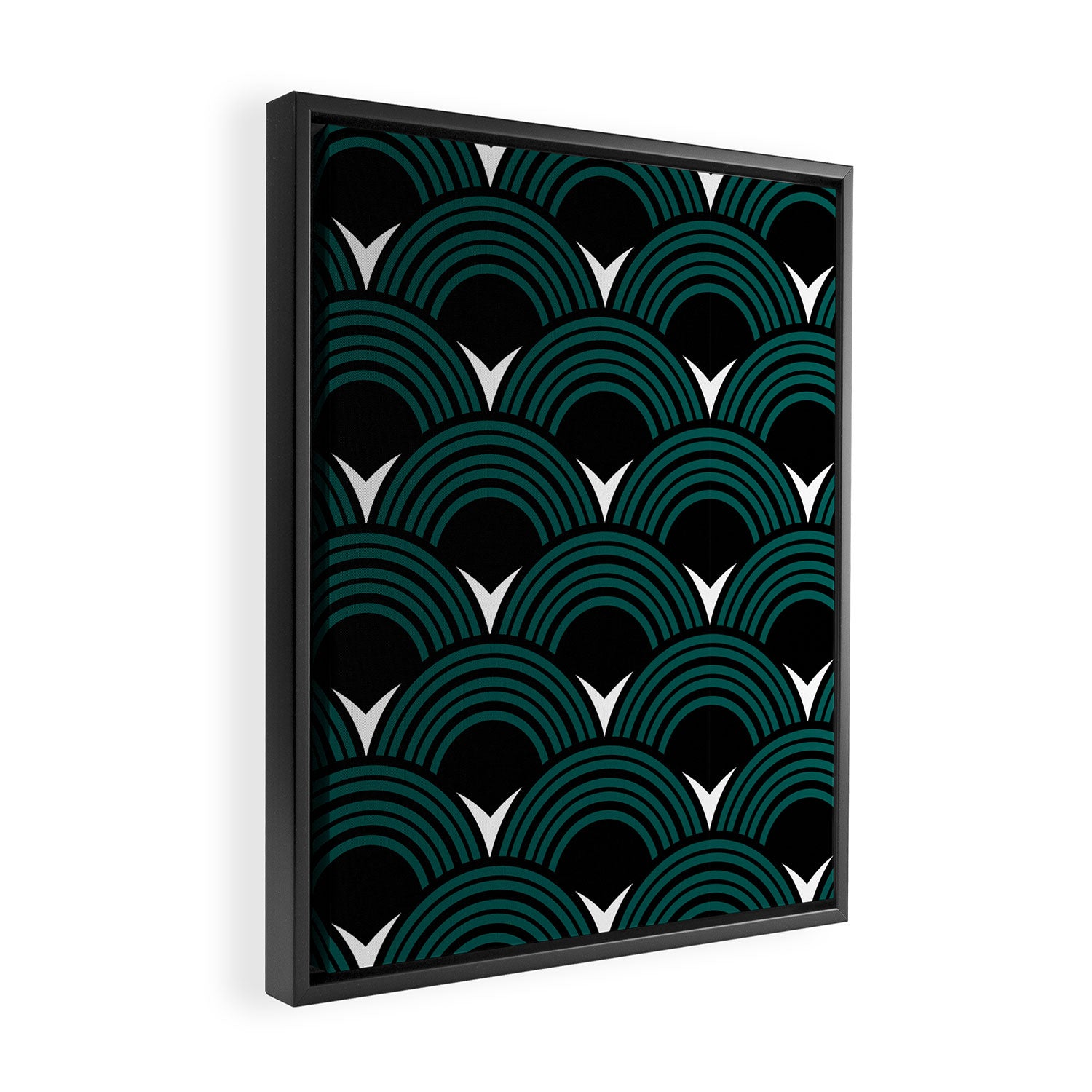 Art Deco Shell Print Framed Canvas Print Gallery Image 2