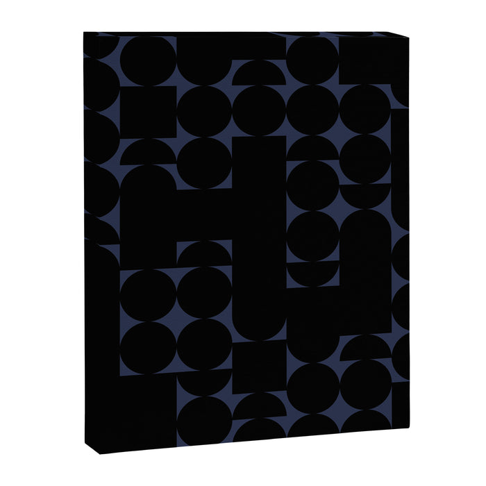 Midcentury modern geometric 01 black Canvas Print Gallery Image 1
