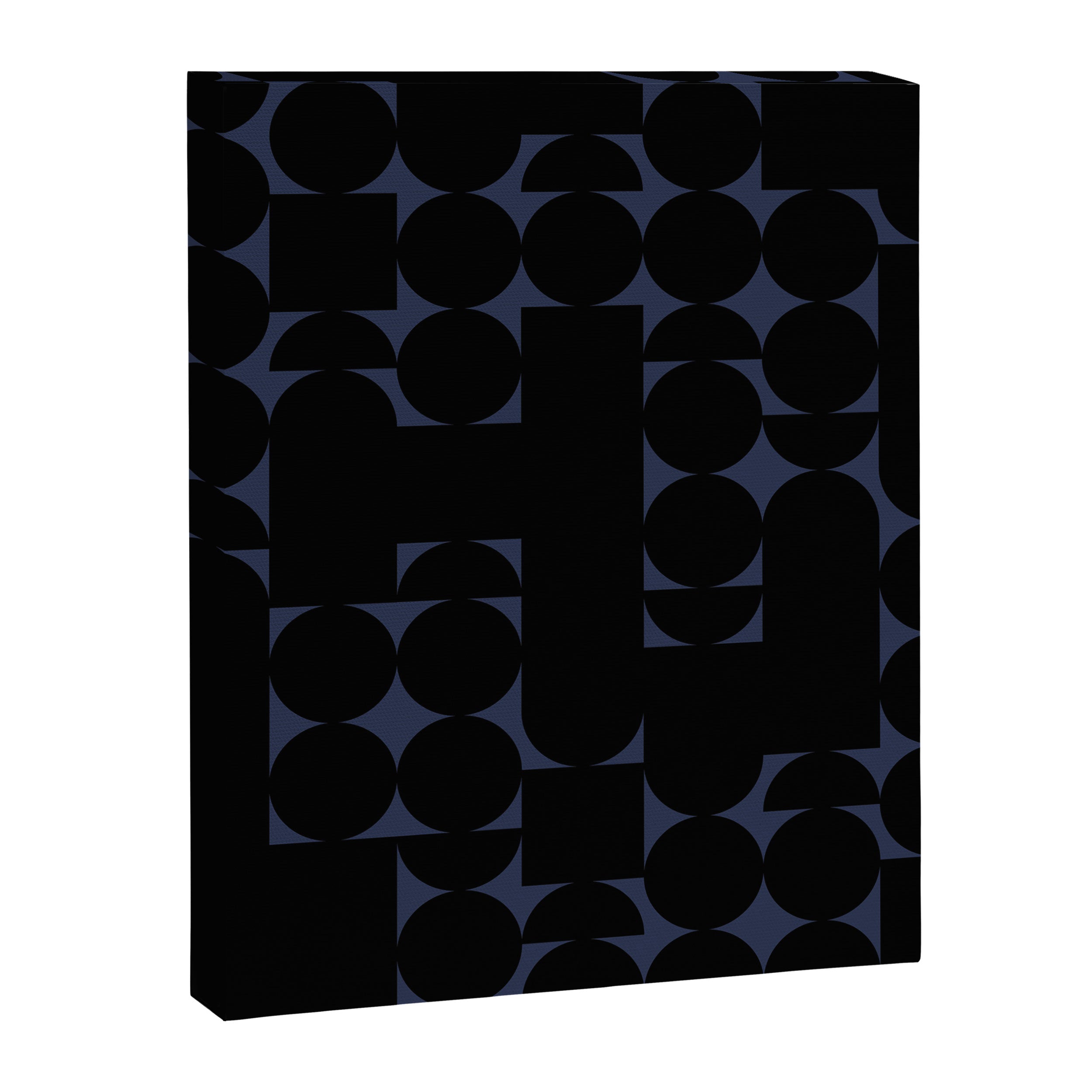Midcentury modern geometric 01 black Canvas Print Gallery Image 3