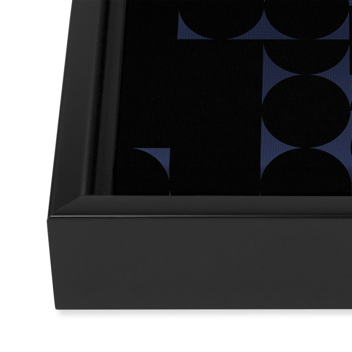 Midcentury modern geometric 01 black Framed Canvas Print Gallery Image 3