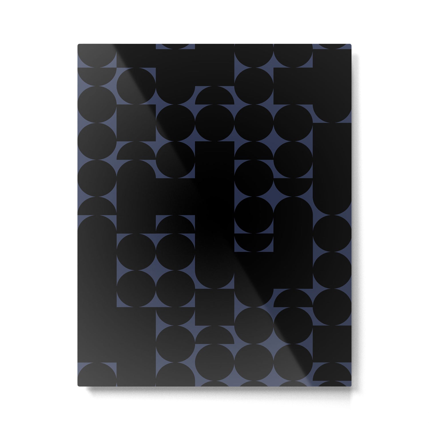 Midcentury modern geometric 01 black Metal Print Gallery Image 6