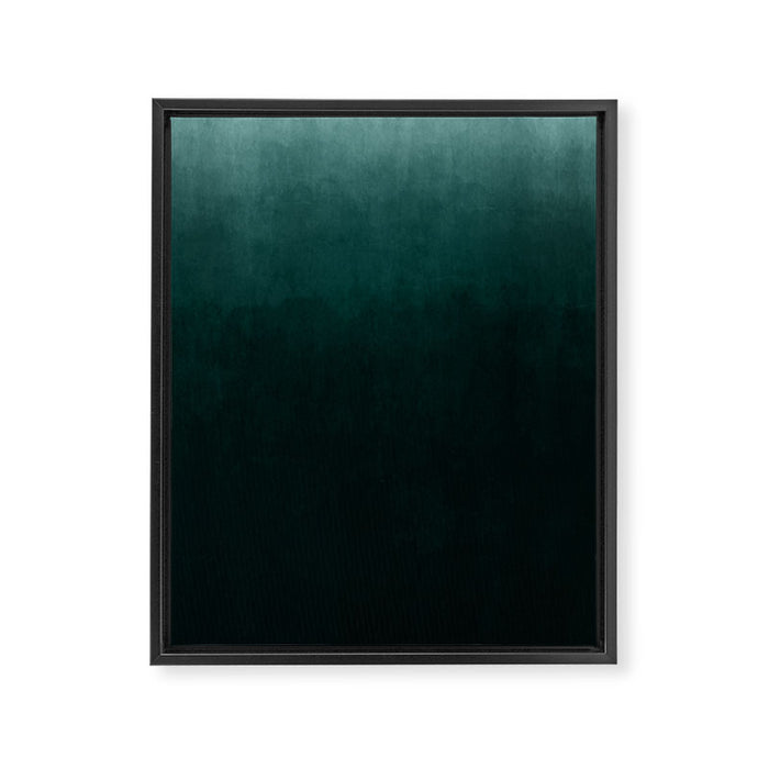 Ombre Emerald Framed Canvas Print Gallery Image 1