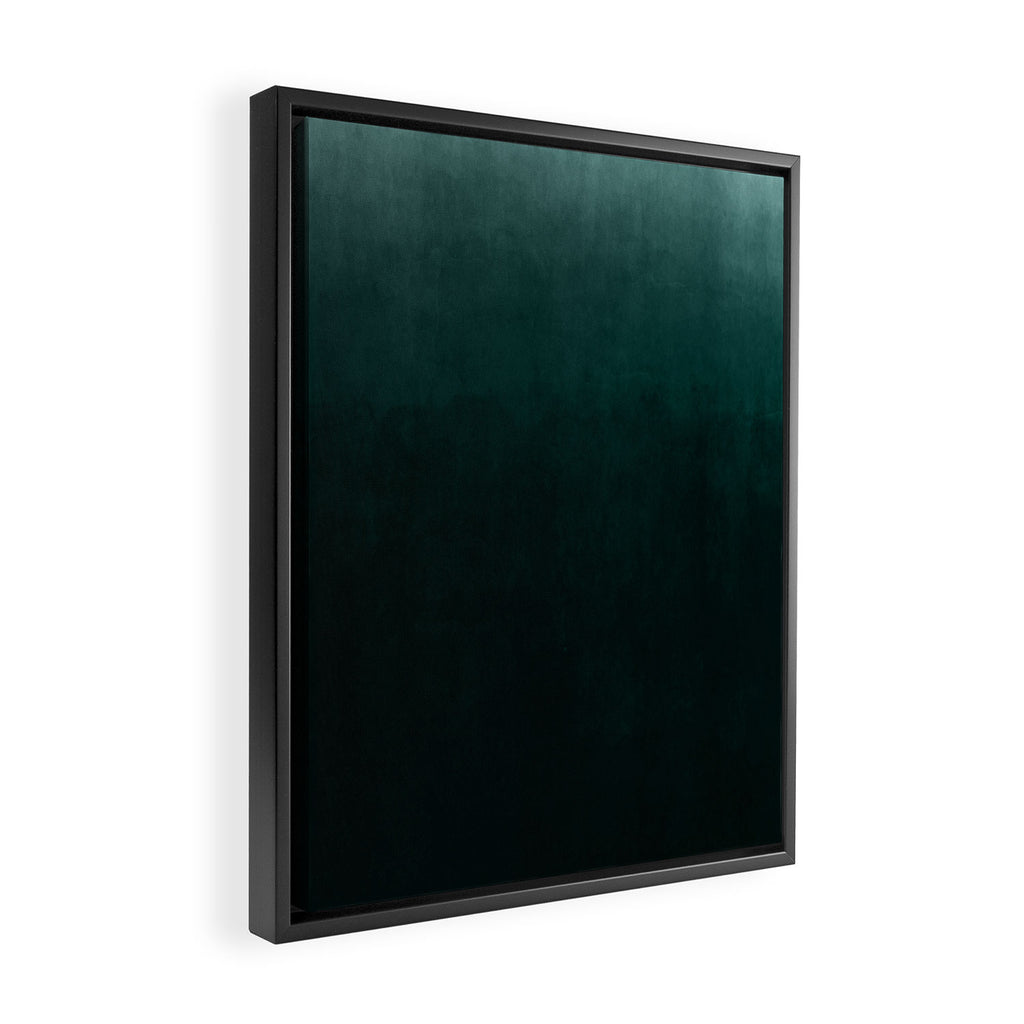 Ombre Emerald Framed Canvas Print Gallery Image 2