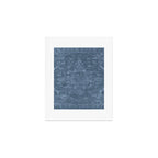 Antique Persian Vintage Rug Petrol Blue Art Print Gallery Image 1
