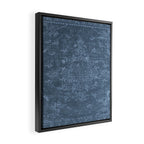 Antique Persian Vintage Rug Petrol Blue Framed Canvas Print Gallery Image 2